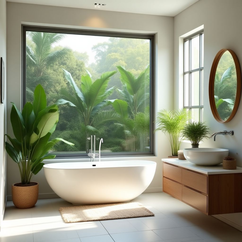 Salle de bain végétalisée